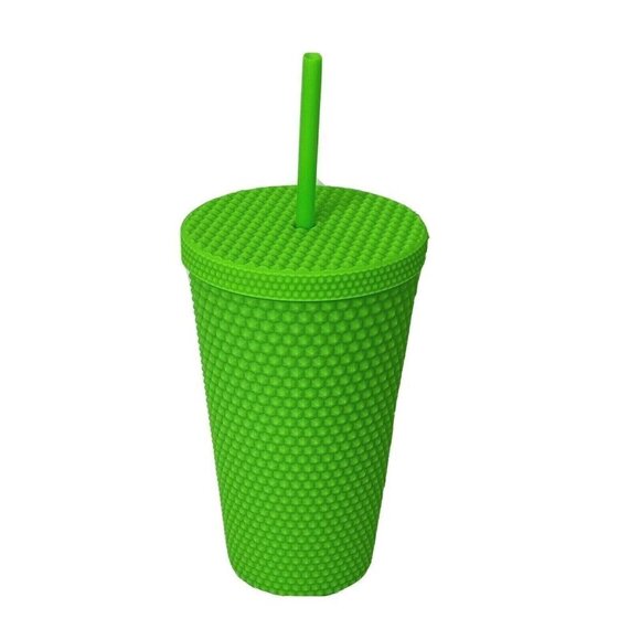Starbucks Neon Green Tumbler Fall 2021 Grande 16 oz Studded Cold Cup NEW - Picture 2 of 6